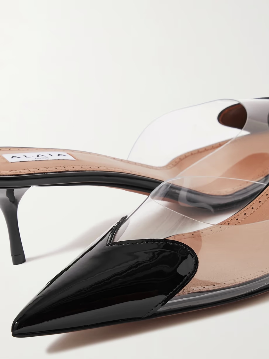 Coeur 55 PVC and patent-leather mules Coeur 55 PVC and patent-leather mules
