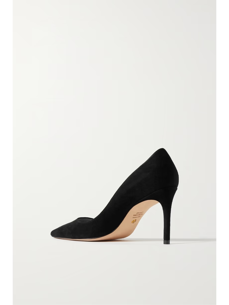 Stuart suede point-toe pumps Stuart suede point-toe pumps