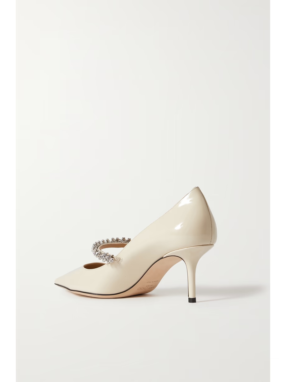 Bing 65mm crystal-embellished patent-leather pumps Bing 65mm crystal-embellished patent-leather pumps