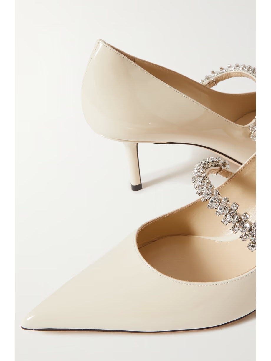 Bing 65mm crystal-embellished patent-leather pumps Bing 65mm crystal-embellished patent-leather pumps