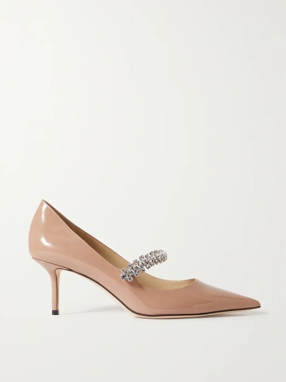 Bing 65 crystal-embellished patent-leather pumps Bing 65 crystal-embellished patent-leather pumps