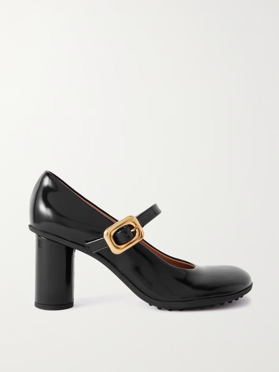 Atomic glossed-leather Mary Jane pumps Atomic glossed-leather Mary Jane pumps