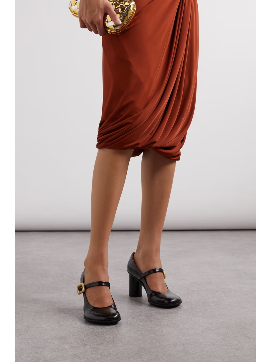 Atomic glossed-leather Mary Jane pumps Atomic glossed-leather Mary Jane pumps