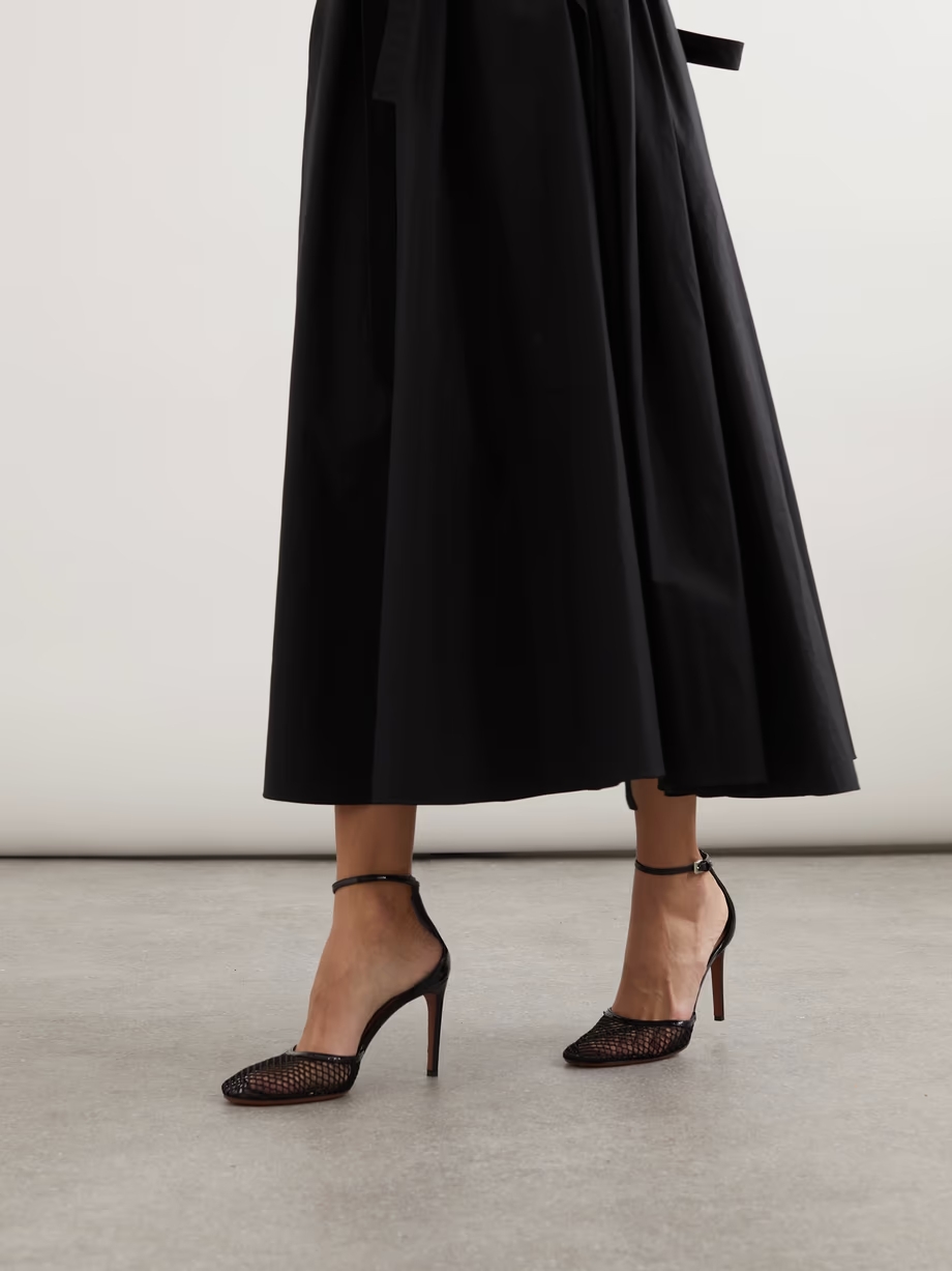 90 fishnet and patent-leather pumps 90 fishnet and patent-leather pumps