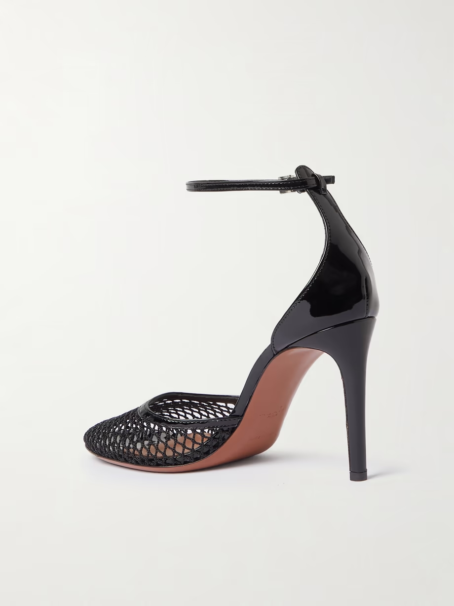90 fishnet and patent-leather pumps 90 fishnet and patent-leather pumps