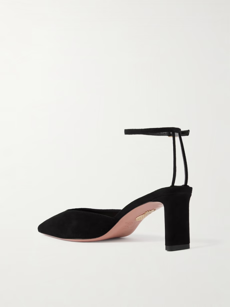 Blade 65 PVC-trimmed suede pumps