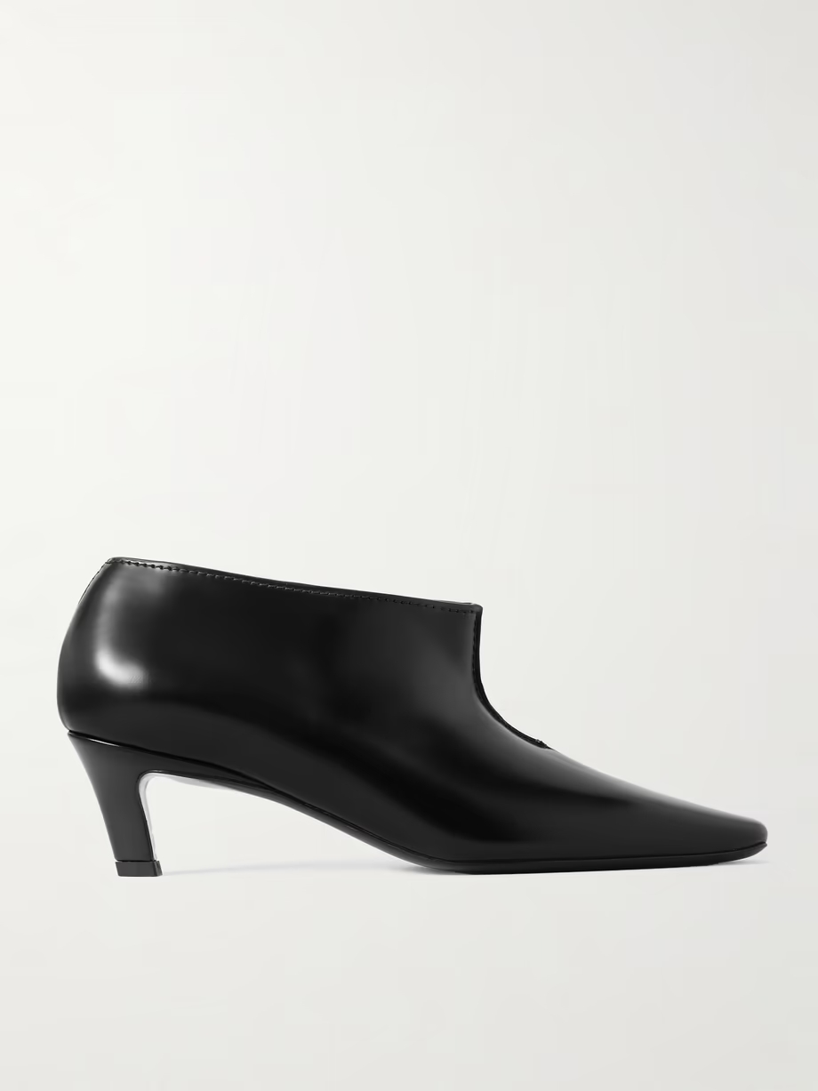 The Wide Shaft glossed-leather ankle boots The Wide Shaft glossed-leather ankle boots