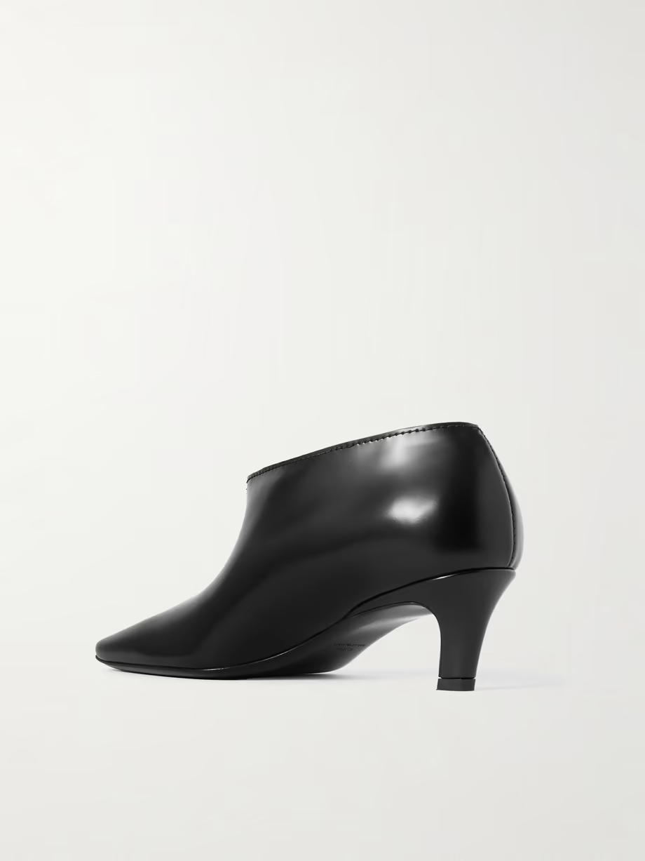 The Wide Shaft glossed-leather ankle boots The Wide Shaft glossed-leather ankle boots