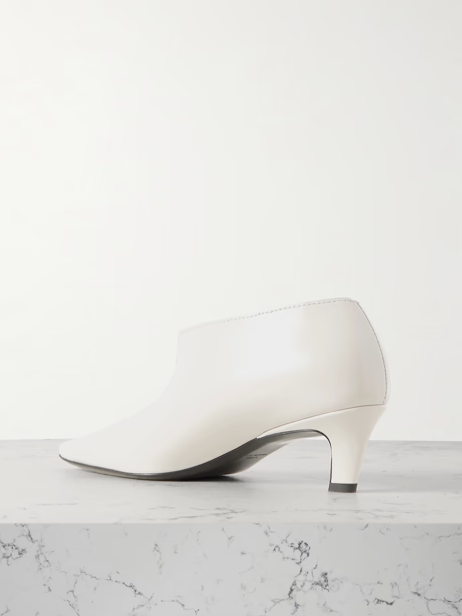 The Wide Shaft glossed-leather ankle boots The Wide Shaft glossed-leather ankle boots