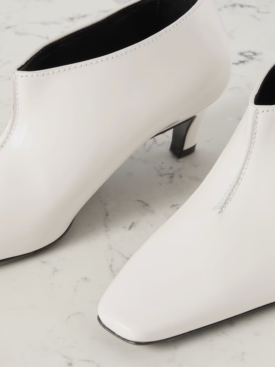 The Wide Shaft glossed-leather ankle boots The Wide Shaft glossed-leather ankle boots