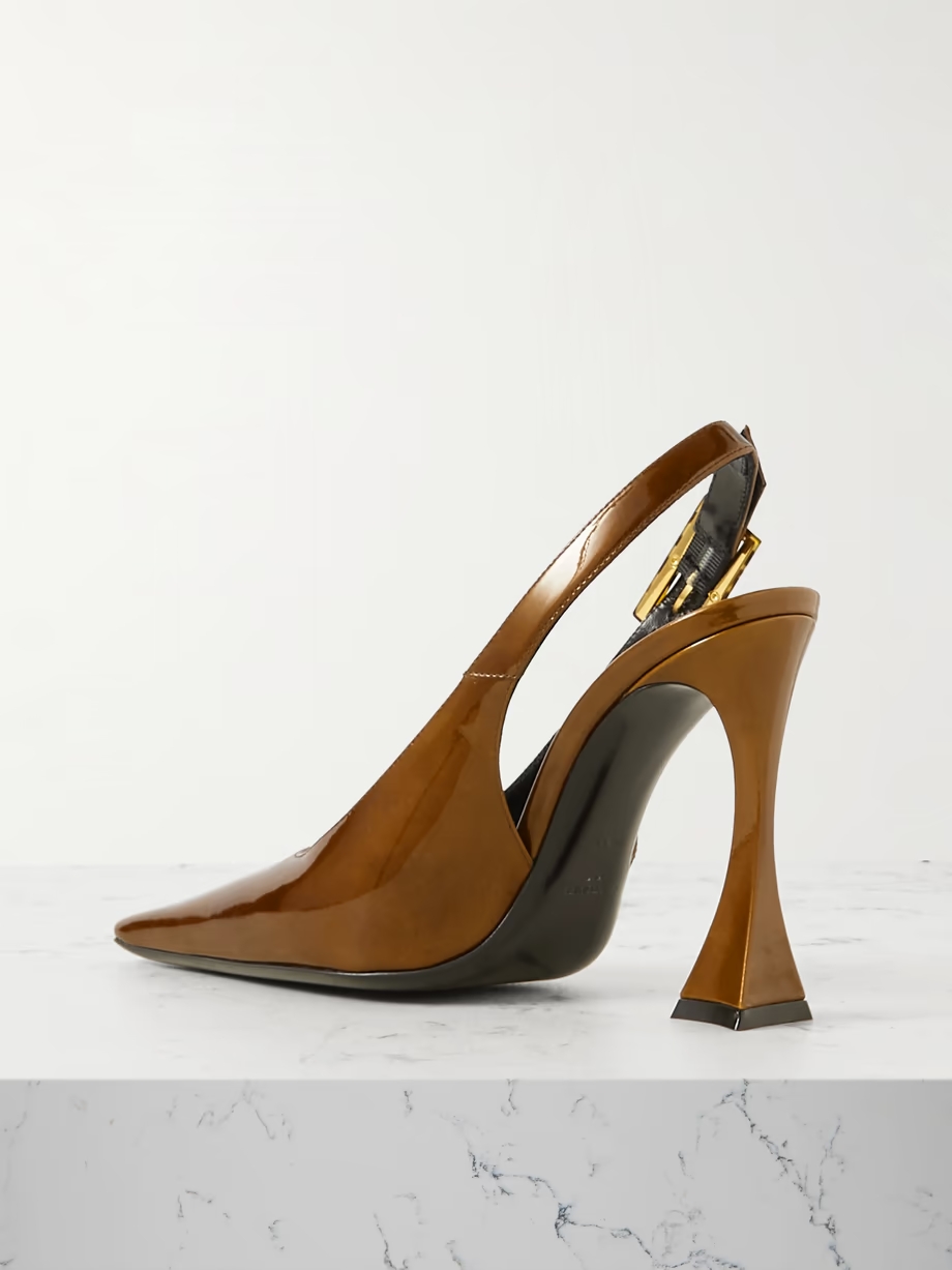 Dune patent-leather slingback pumps Dune patent-leather slingback pumps