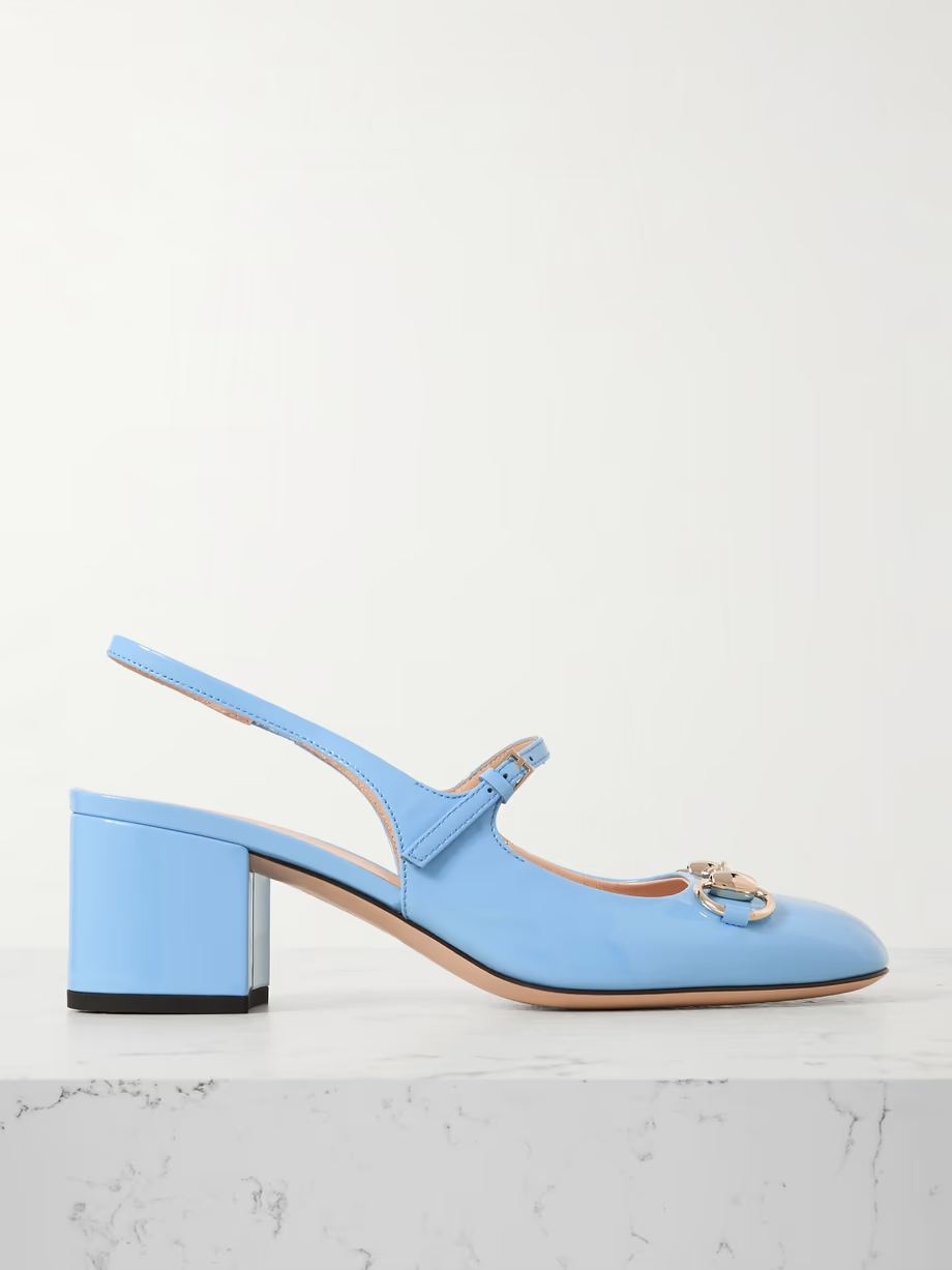 Lady horsebit-detailed patent-leather Mary Jane pumps Lady horsebit-detailed patent-leather Mary Jane pumps