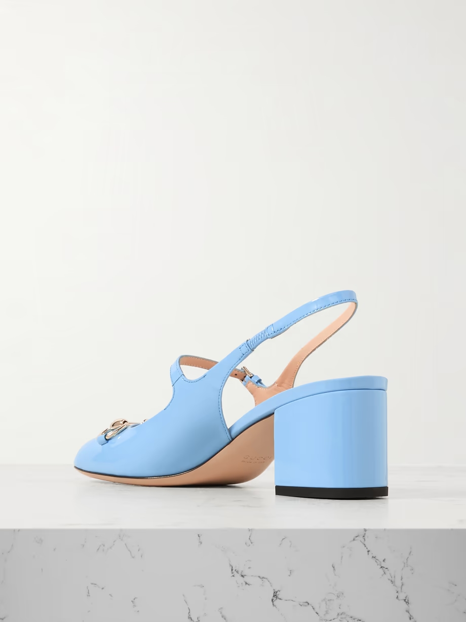 Lady horsebit-detailed patent-leather Mary Jane pumps Lady horsebit-detailed patent-leather Mary Jane pumps