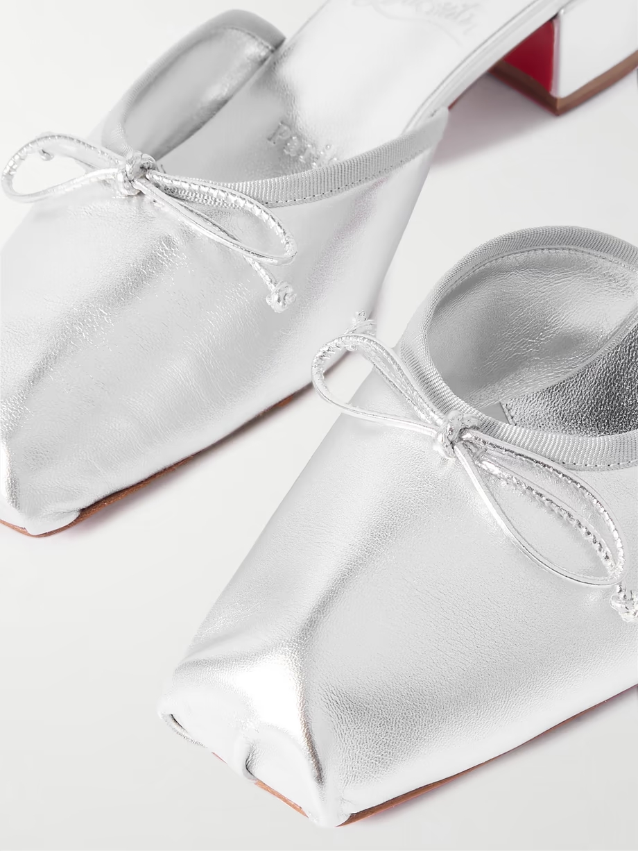 Mimiflirt 30 bow-embellished leather mules Mimiflirt 30 bow-embellished leather mules