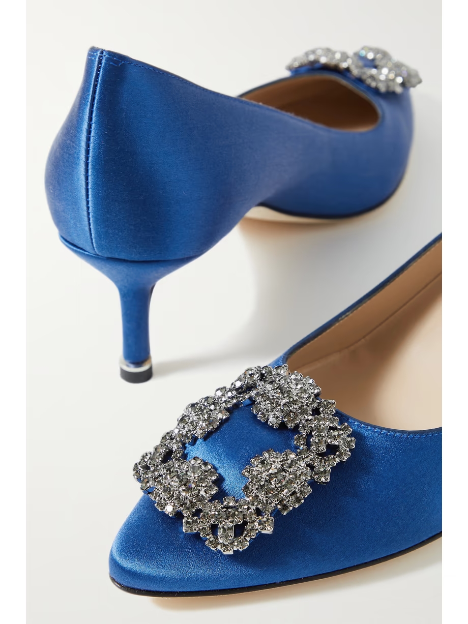 Hangisi 50 embellished satin pumps Hangisi 50 embellished satin pumps