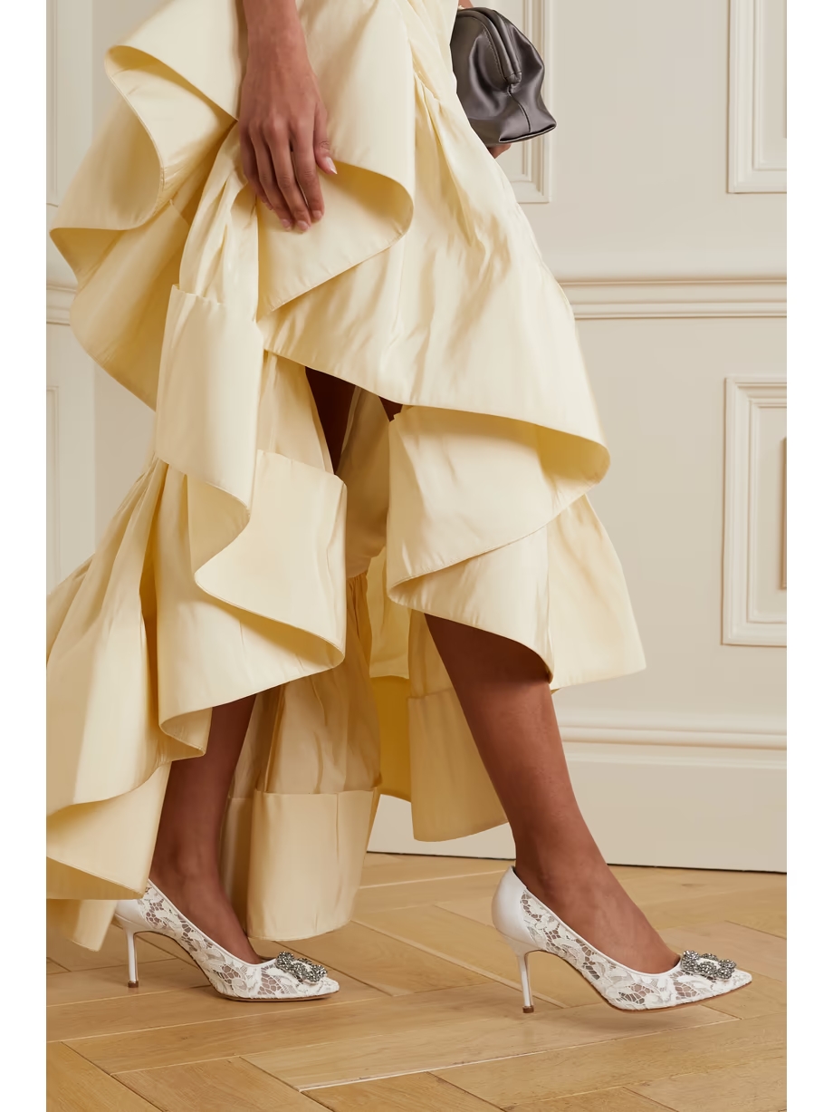 Hangisi 90 embellished corded lace pumps Hangisi 90 embellished corded lace pumps