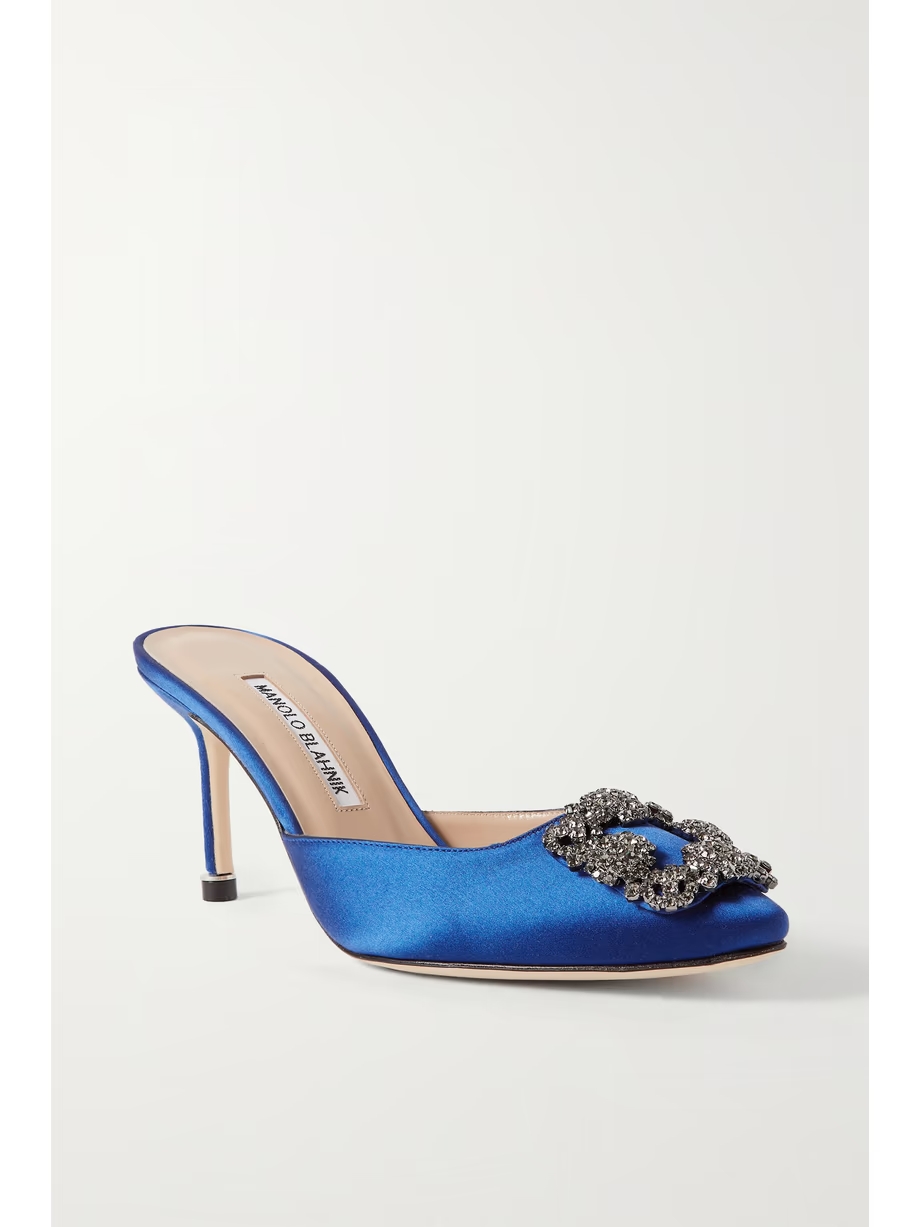 Hangisimu 70 embellished satin mules Hangisimu 70 embellished satin mules