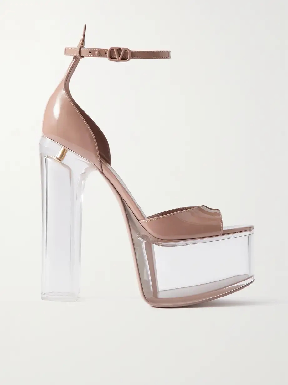 Tan-Go 155 patent-leather platform sandals Tan-Go 155 patent-leather platform sandals