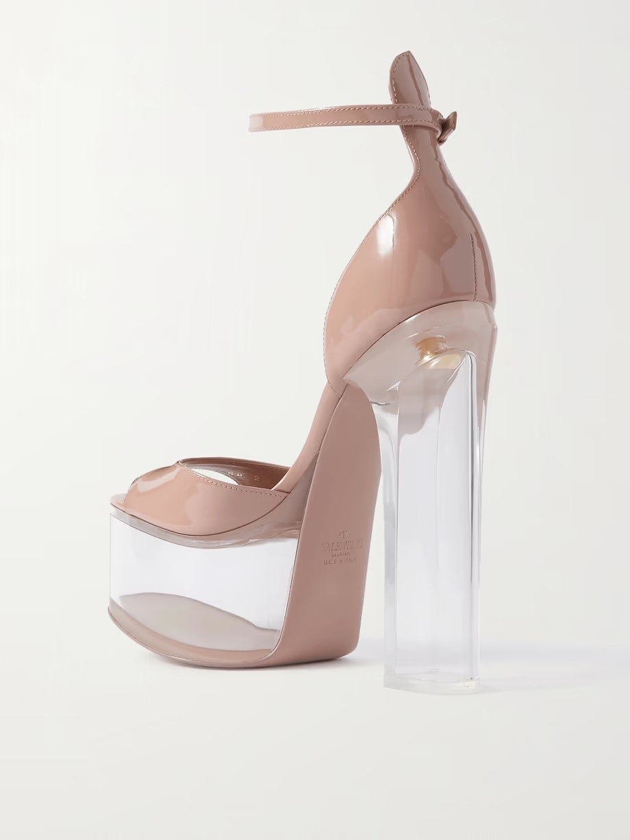 Tan-Go 155 patent-leather platform sandals Tan-Go 155 patent-leather platform sandals