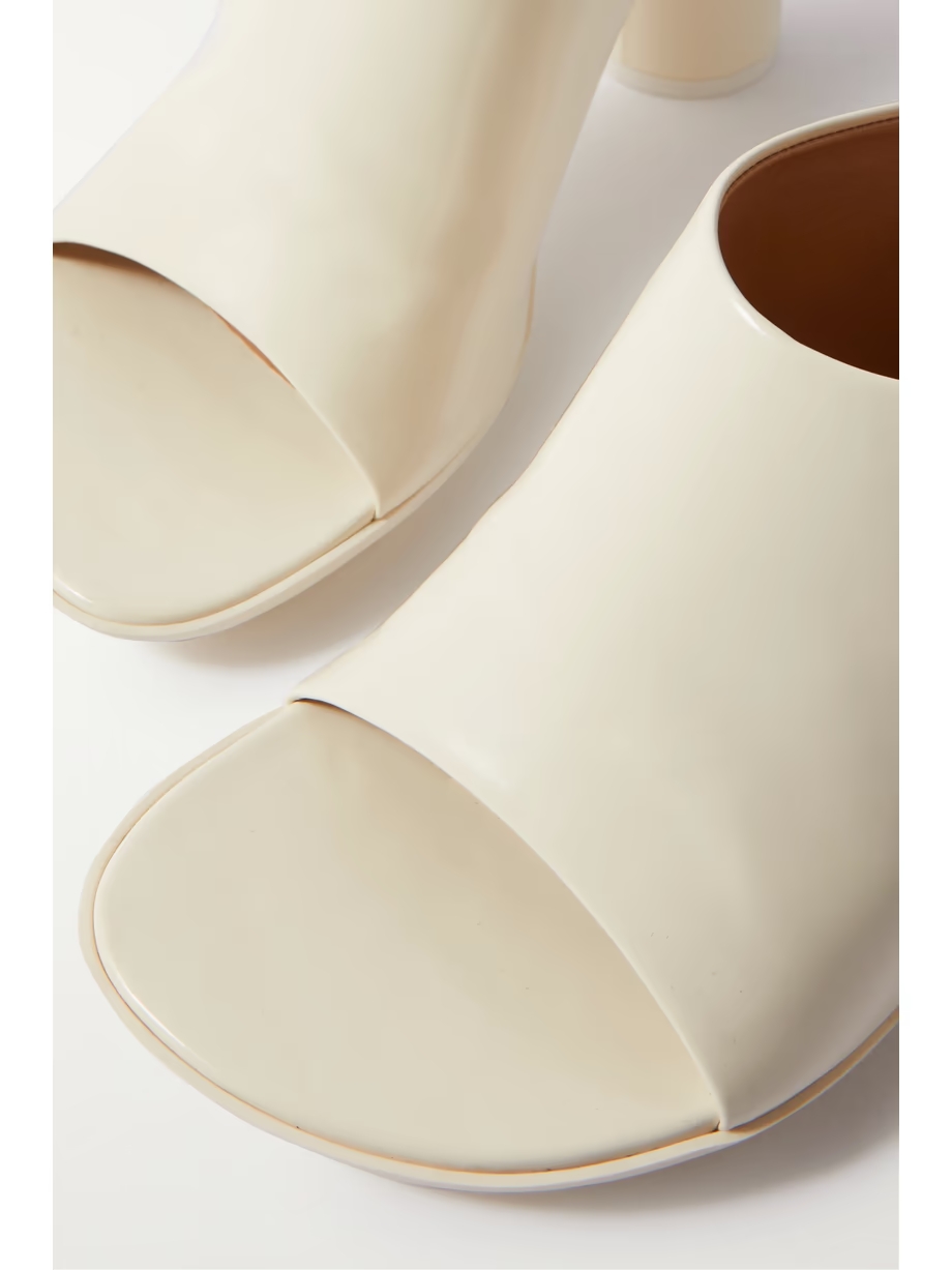 Atomic patent-leather mules Atomic patent-leather mules