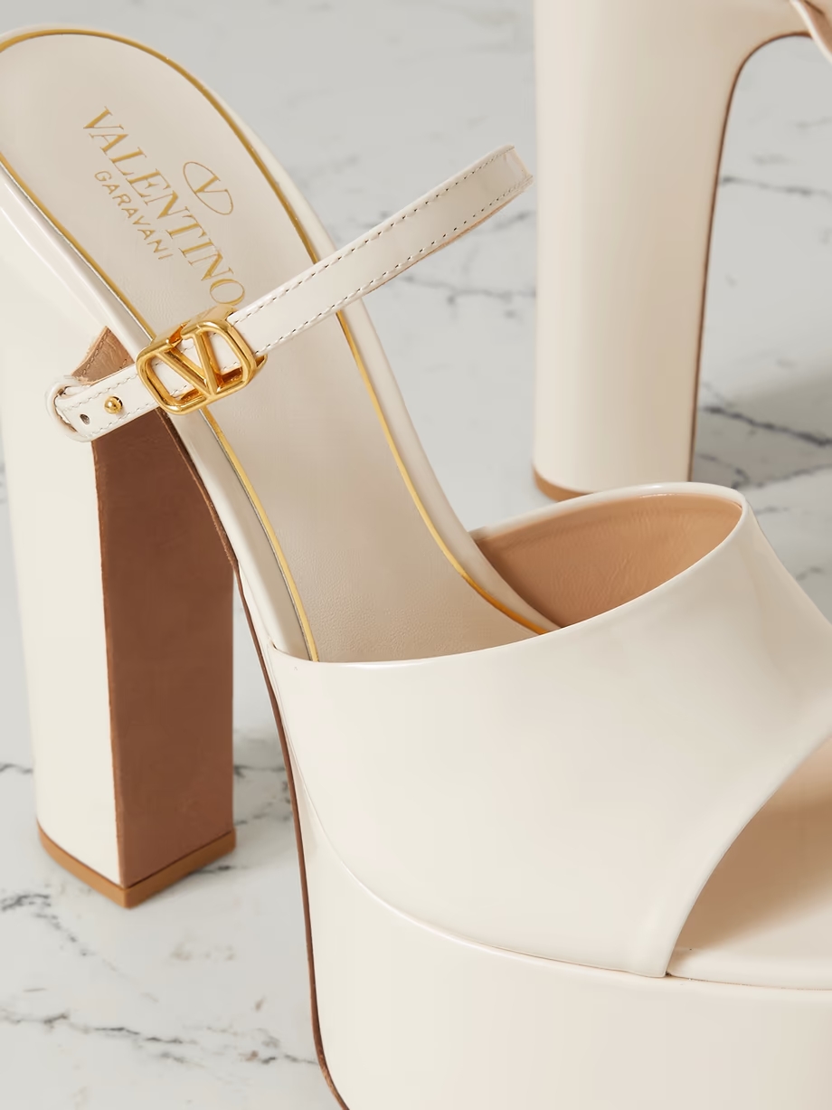 Valentino Garavani Tan-Go 155 patent-leather platform mules Valentino Garavani Tan-Go 155 patent-leather platform mules