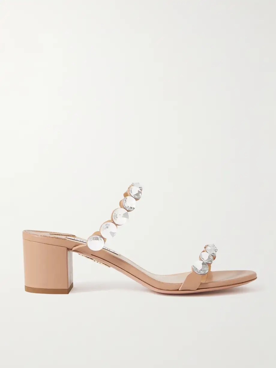 Maxi-Tequila 50 crystal-embellished leather sandals Maxi-Tequila 50 crystal-embellished leather sandals