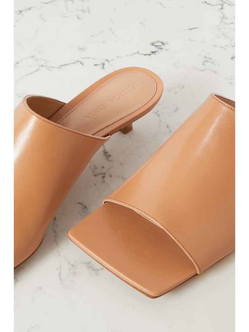 Leather mules Leather mules