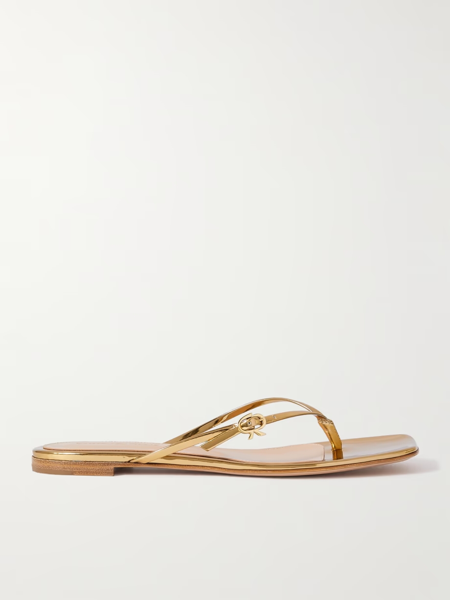 Mirrored-leather sandals Mirrored-leather sandals
