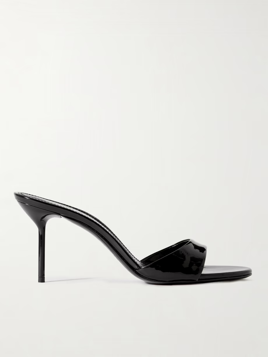 Lidia patent-leather mules