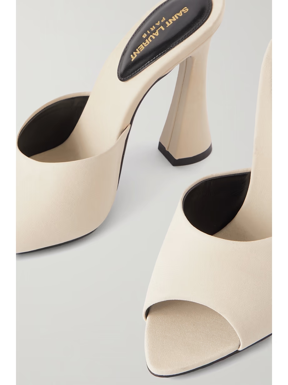 Suite silk crepe de chine mules Suite silk crepe de chine mules