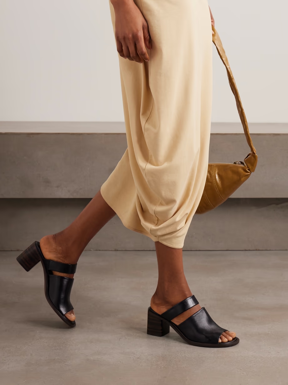 Leather mules Leather mules