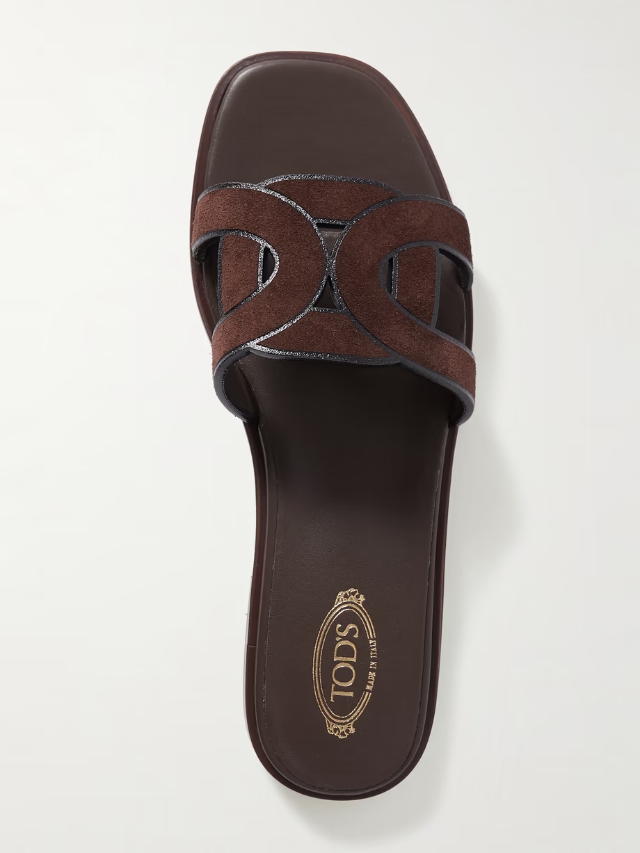 Suede slides Suede slides