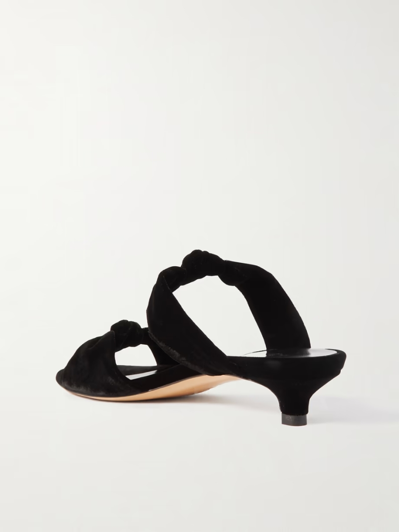 Knot velvet mules Knot velvet mules