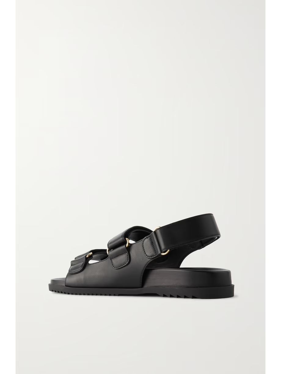 Moritz logo-embellished leather slingback sandals Moritz logo-embellished leather slingback sandals