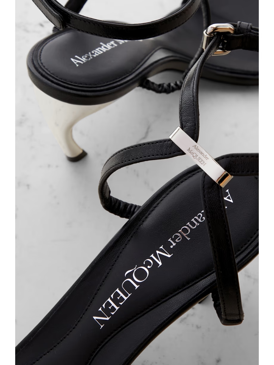 Armadillo embellished leather sandals Armadillo embellished leather sandals