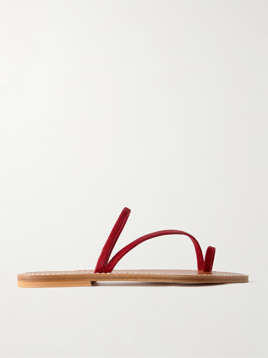 Actium lizard-effect leather sandals Actium lizard-effect leather sandals