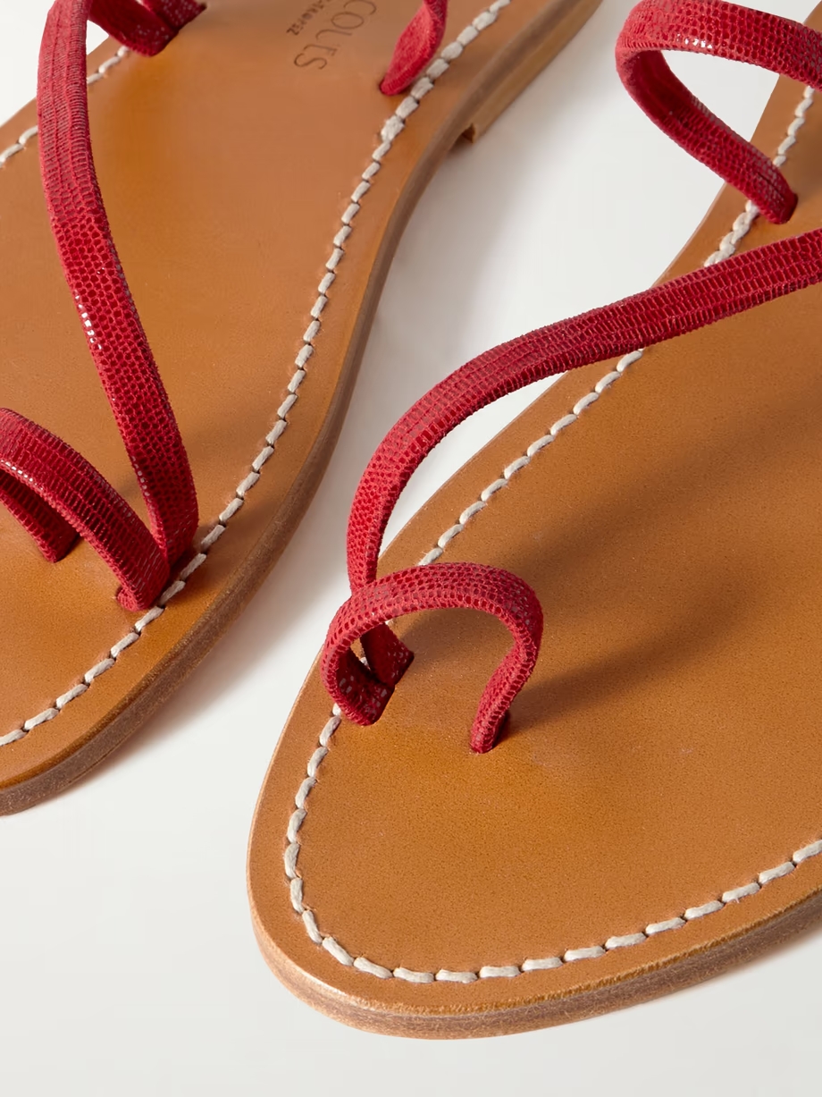 Actium lizard-effect leather sandals Actium lizard-effect leather sandals