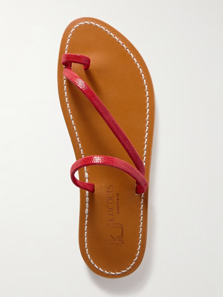 Actium lizard-effect leather sandals Actium lizard-effect leather sandals