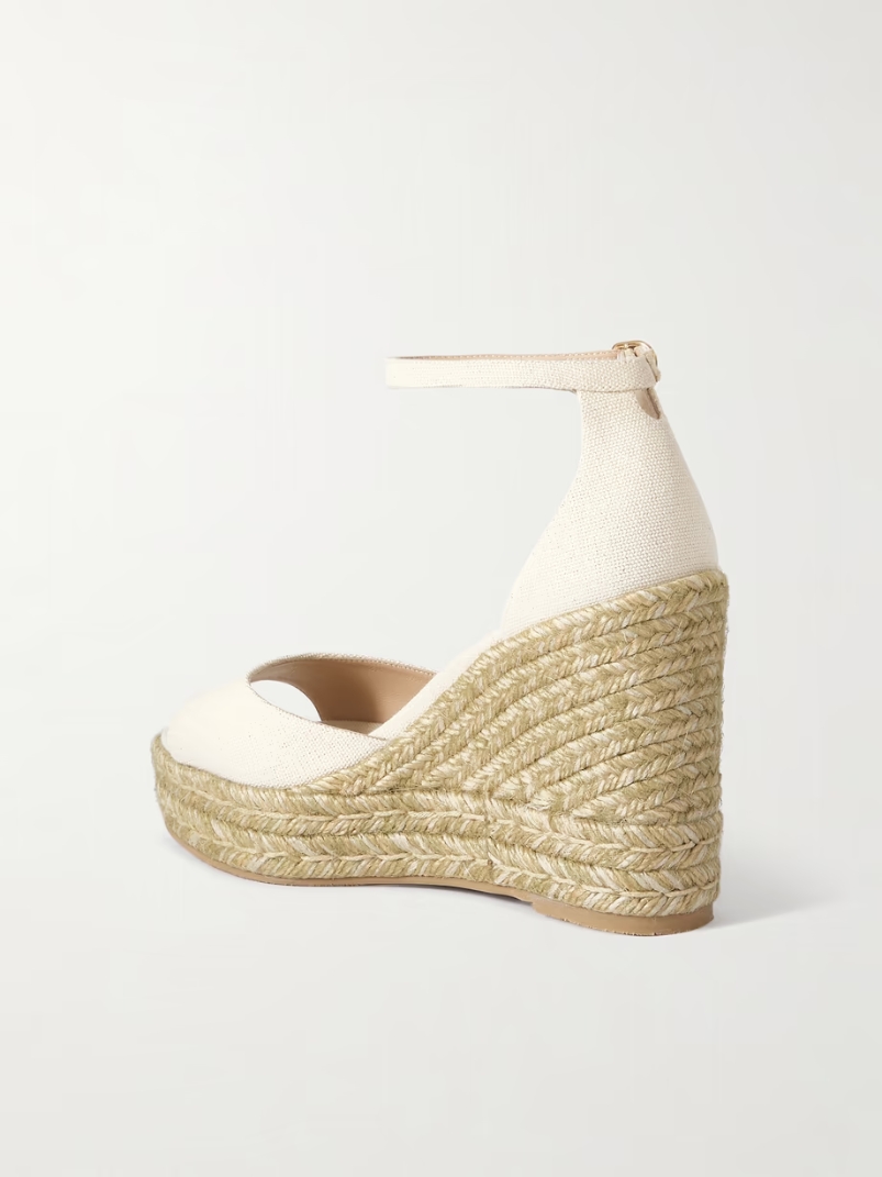 Linen espadrille wedge sandals Linen espadrille wedge sandals