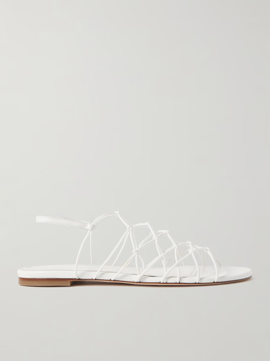 Gio knotted elastic and leather sandals Gio knotted elastic and leather sandals