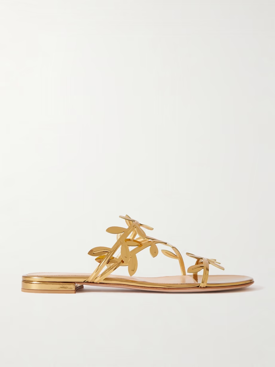 Metallic leather sandals Metallic leather sandals
