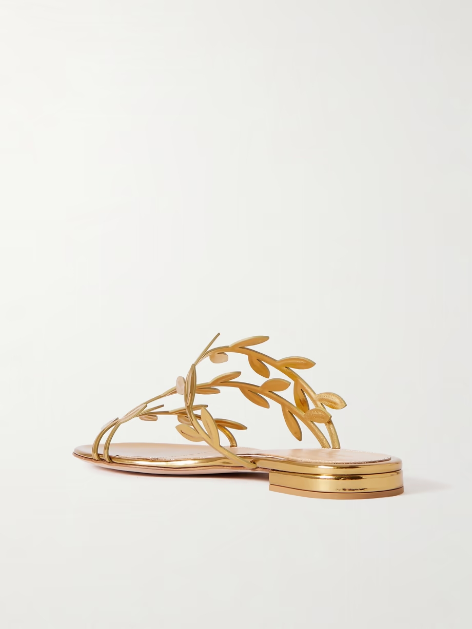 Metallic leather sandals Metallic leather sandals