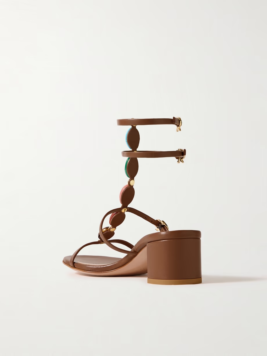 45 embellished leather sandals 45 embellished leather sandals