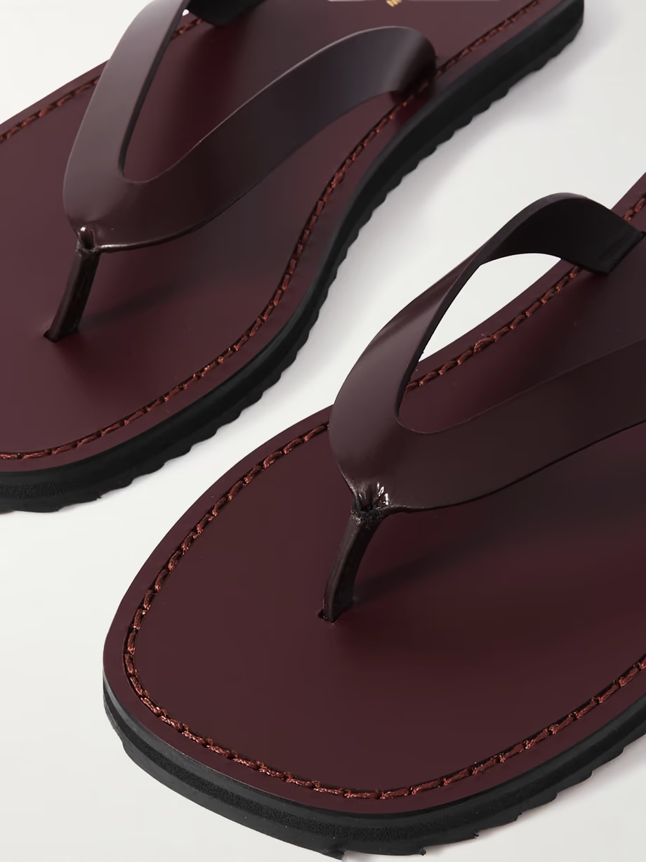 City leather flip flops City leather flip flops