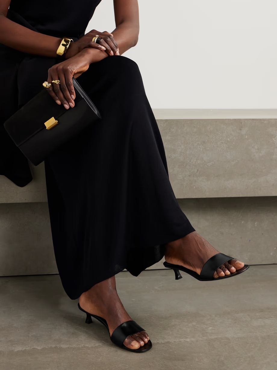 Combo leather mules Combo leather mules