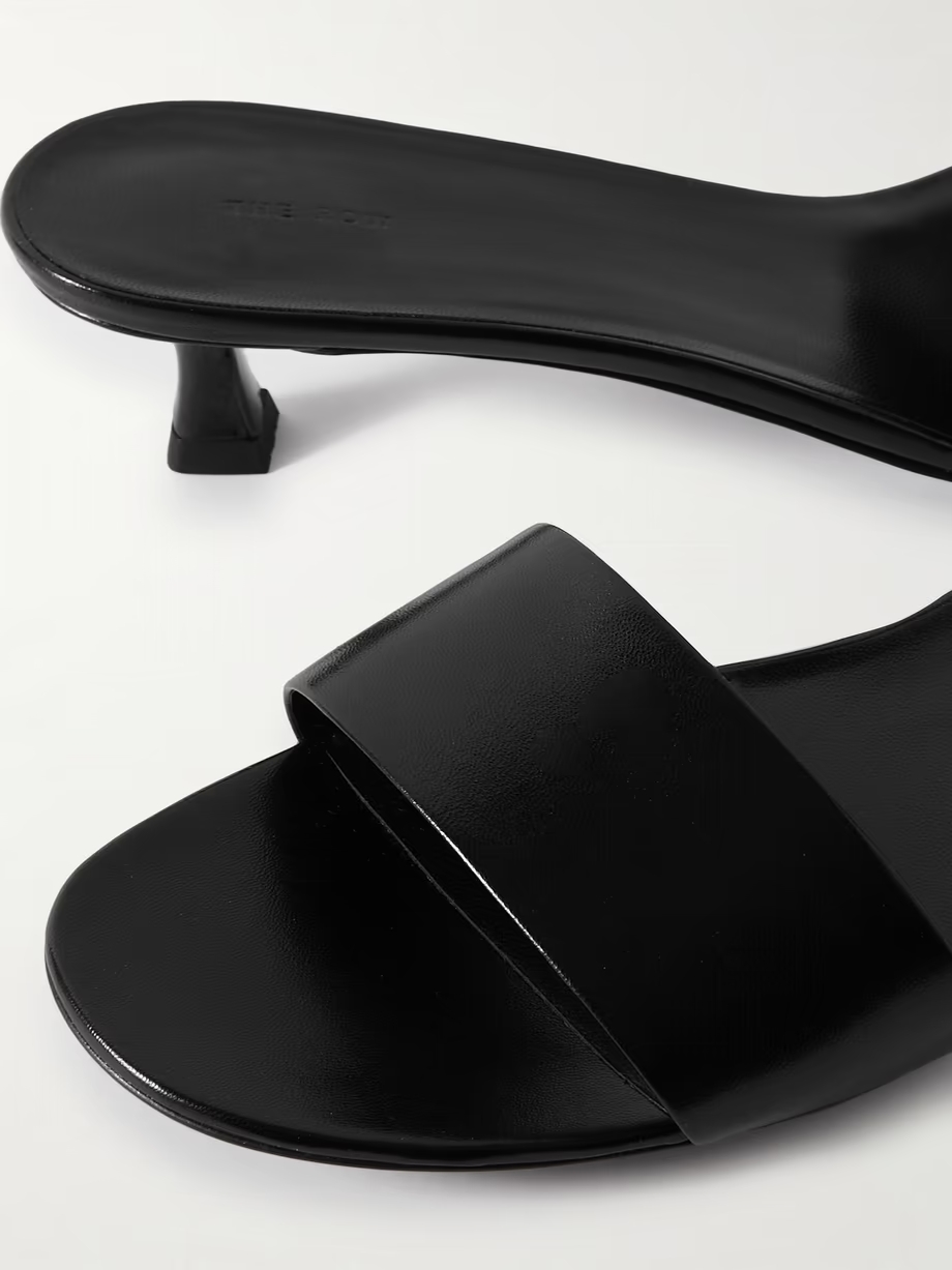 Combo leather mules Combo leather mules