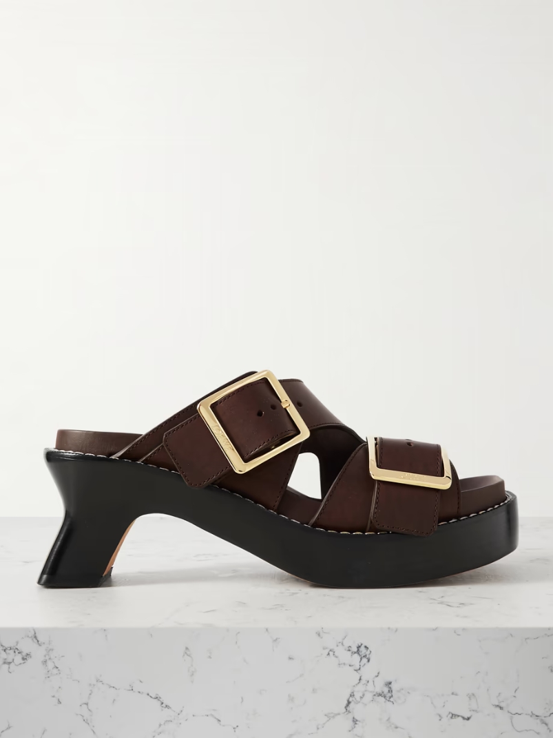 Ease buckled leather mules Ease buckled leather mules