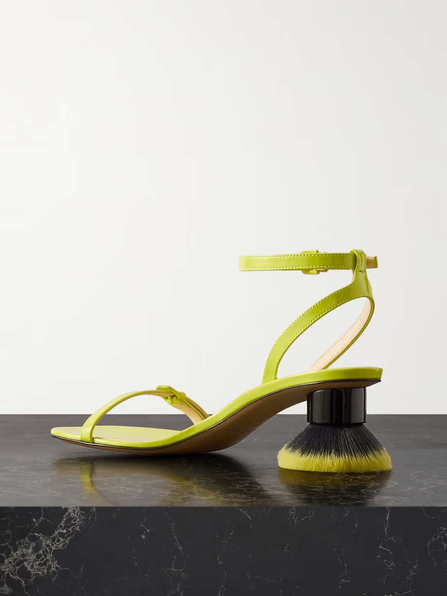Petal Brush patent-leather sandals Petal Brush patent-leather sandals