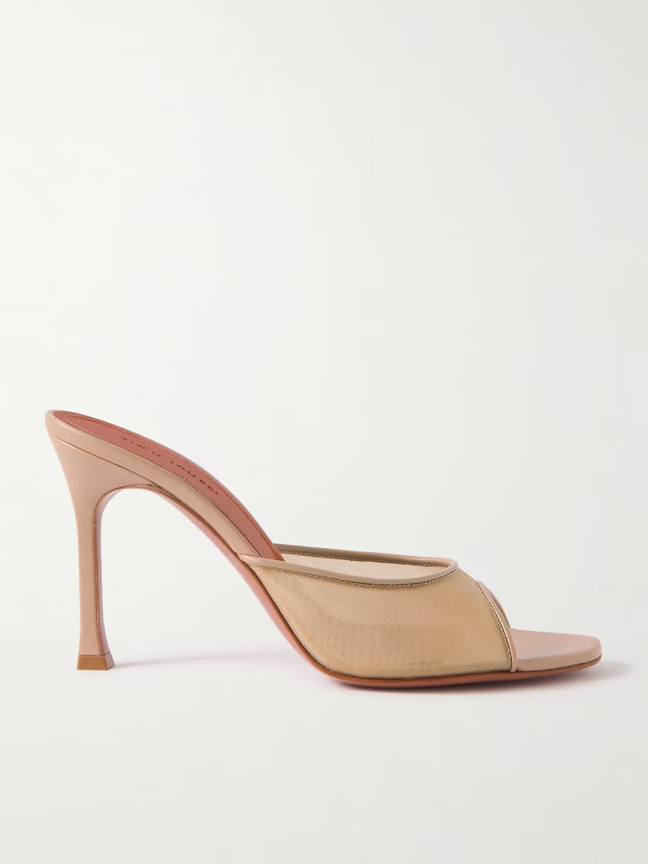 Alexa mesh and leather mules Alexa mesh and leather mules