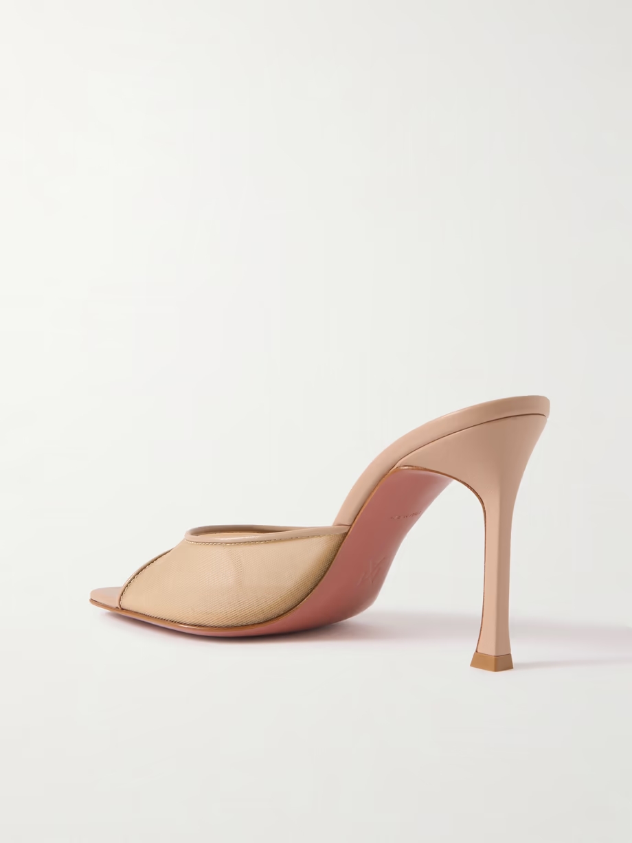 Alexa mesh and leather mules Alexa mesh and leather mules